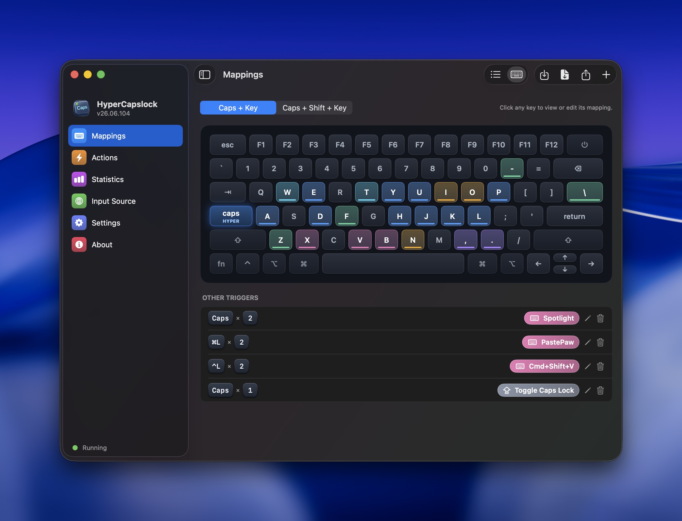 HyperCapslock screenshot 1